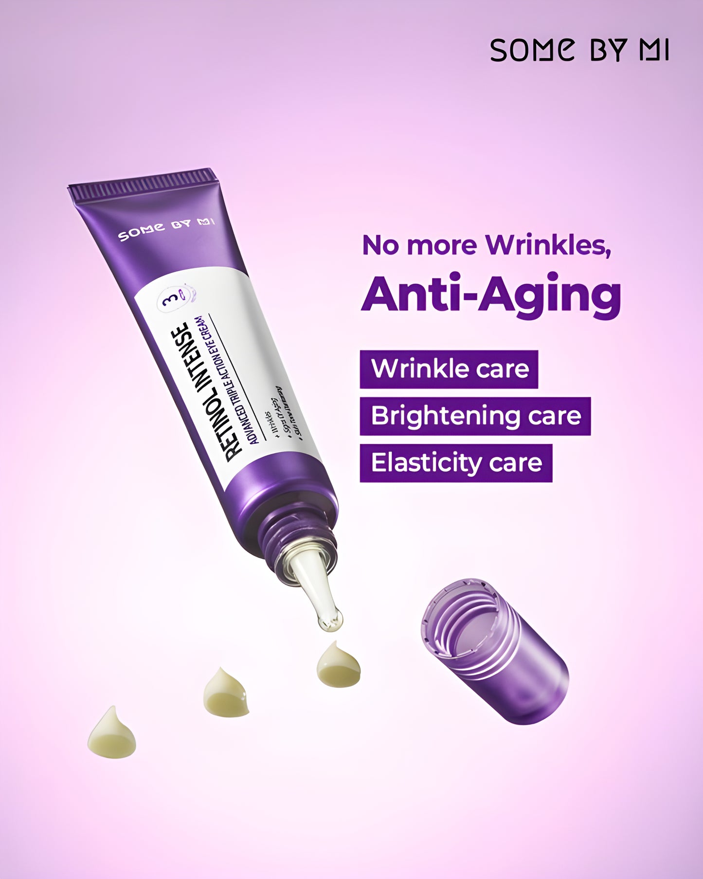 Some By Mi Retinol Intense Advanced Triple Action Eye Cream – Anti-Aging, Wrinkle Repair & Brightening Care | 30ml