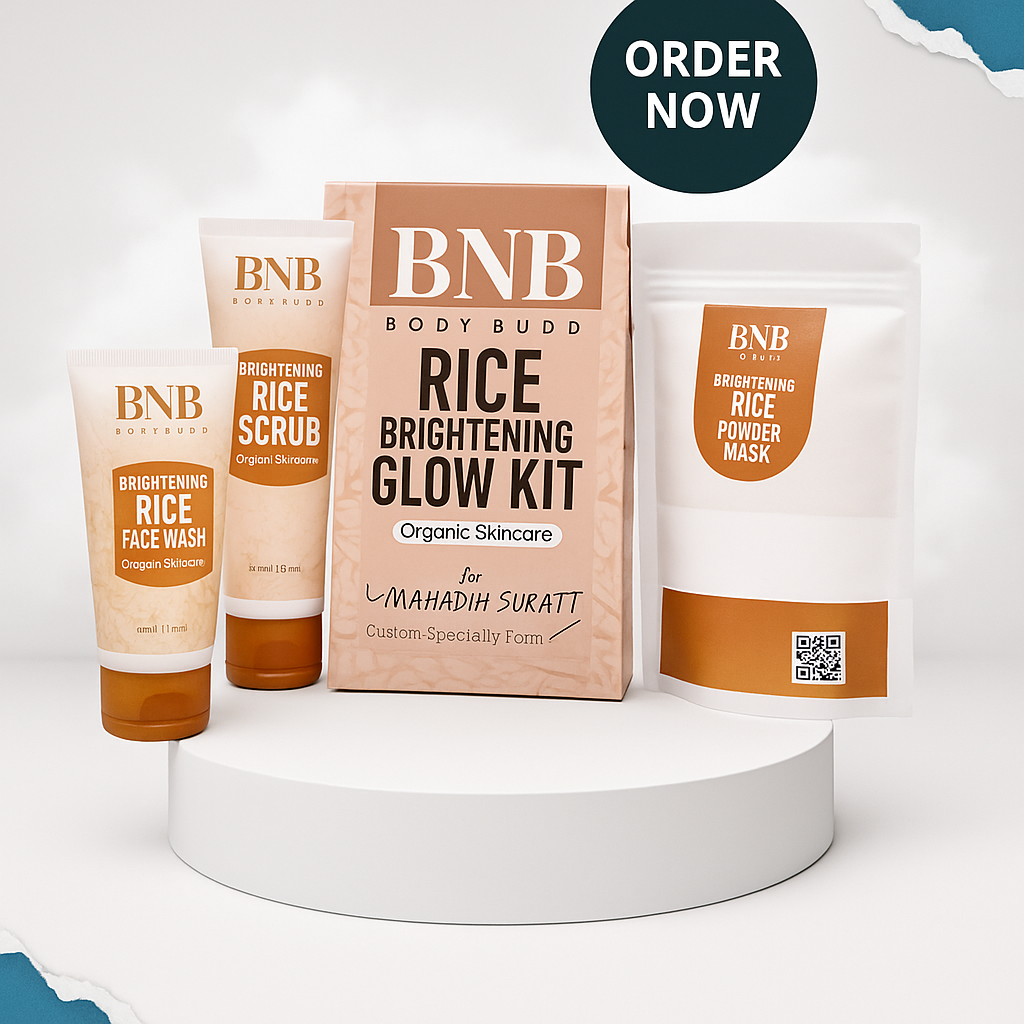 BNB Rice Brightening Glow Kit | 3-in-1 Organic Skincare for Glowing Skin