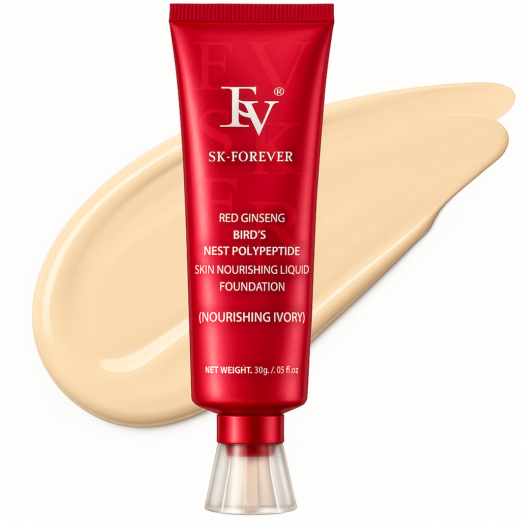 FV Waterproof Liquid Foundation – Long-Lasting Matte Finish, Oil-Free, Medium Coverage for All Skin Types (30g)